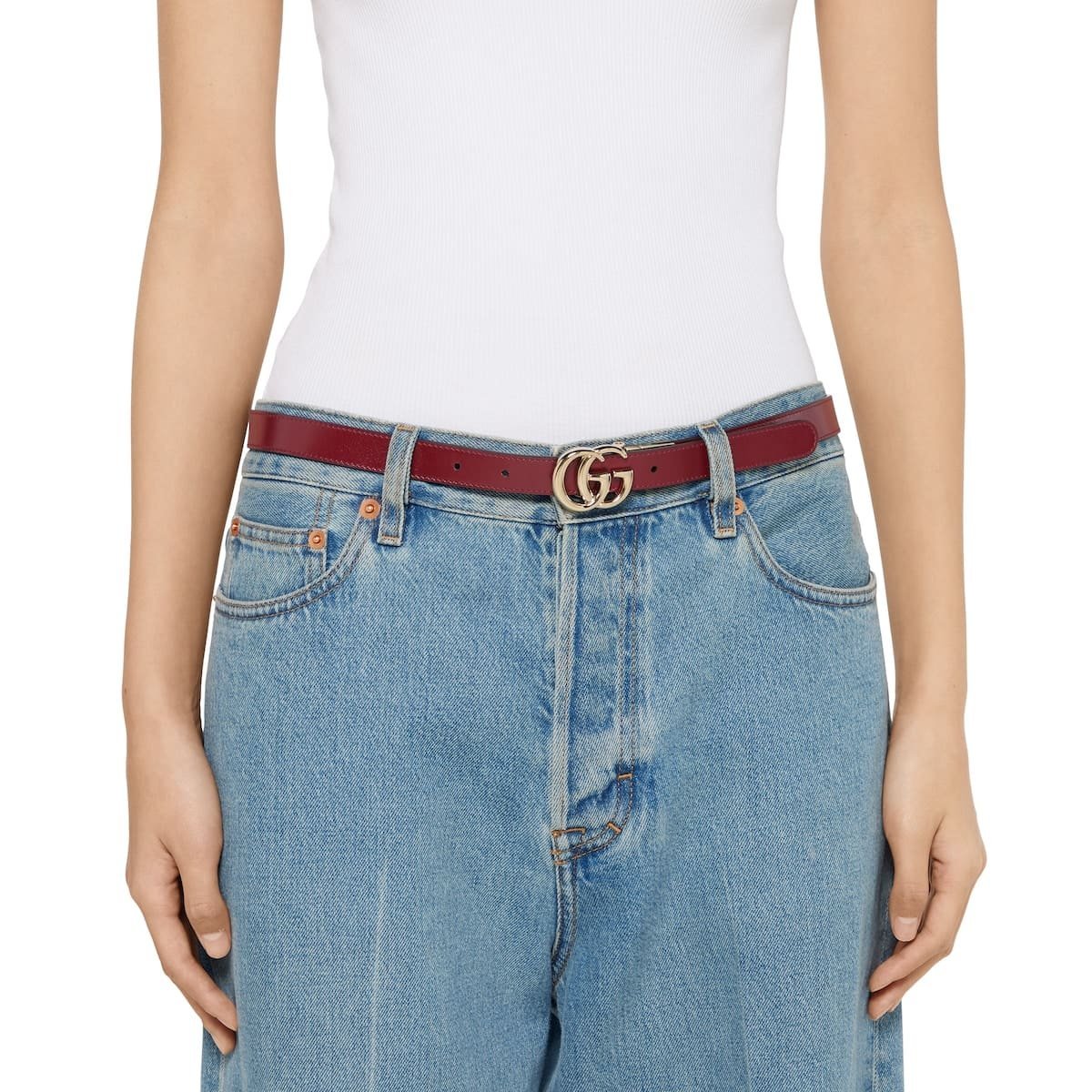 10004-30.jpg GUCCI Reversible GG Marmont thin belt - Image 1