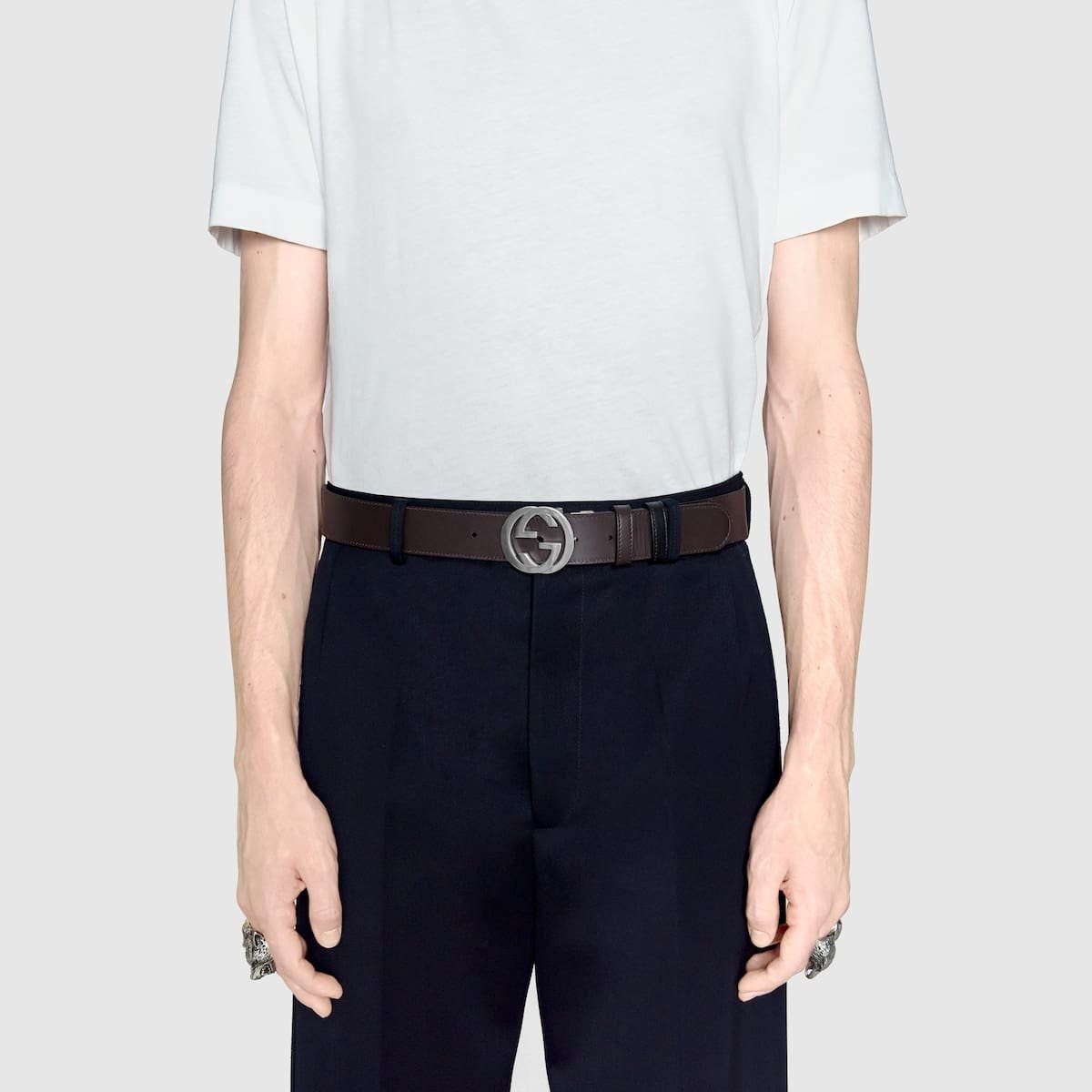 107.jpg GUCCI Reversible belt with Interlocking G buckle - Image 1