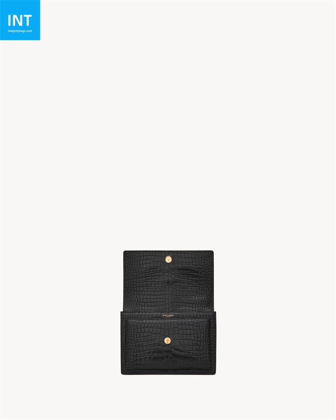 41cf297919168e21e5485e584011e2e3.jpg Saint Laurent SUNSET MEDIUM IN CROCODILE-EMBOSSED LEATHER - Image 1