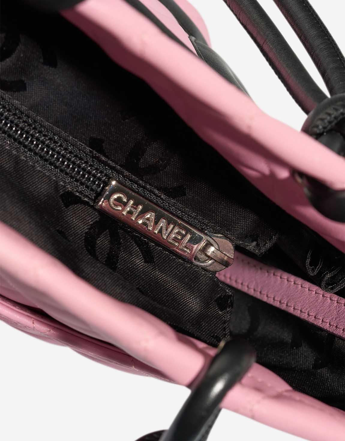 Chanel Cambon Tote Bag Small Lamb Pink / Black - Image 6