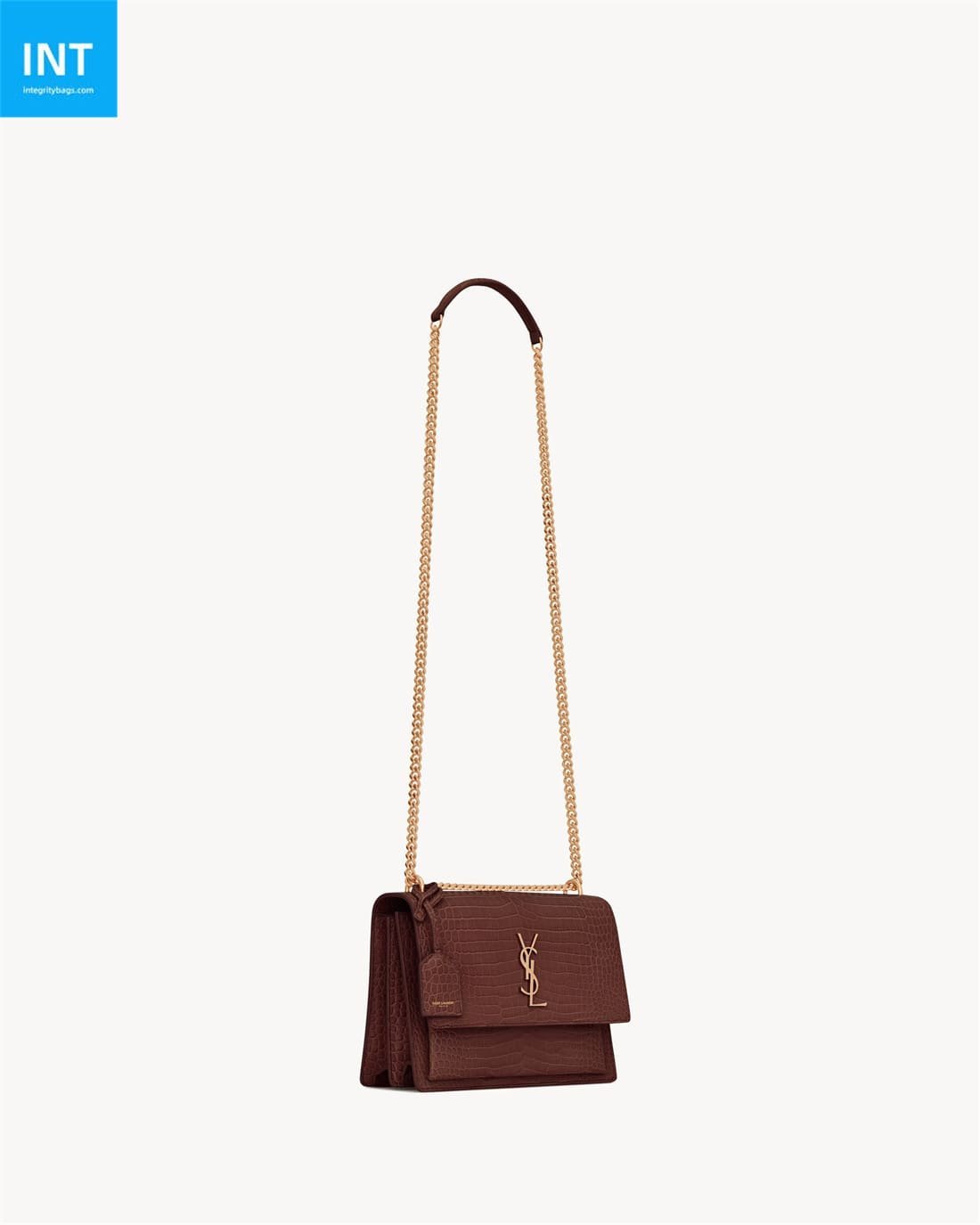 90d8a93ce7380a393d25c47c017ff565.jpg Saint Laurent SUNSET MEDIUM IN CROCODILE-EMBOSSED LEATHER - Image 1