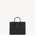 Saint Laurent small sac de jour bag in black crocodile-embossed leather