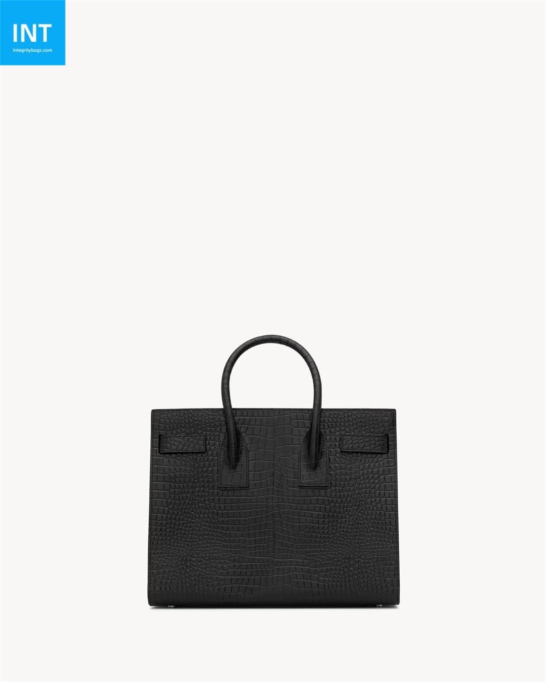91adfdeb6070814be27162d3768fe1c6.jpg Saint Laurent small sac de jour bag in black crocodile-embossed leather - Image 1