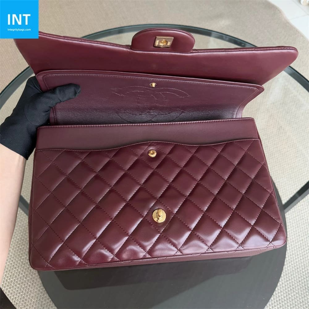 Chanel-Classic-Flap-Maxi-33CM-Double-Flap-Quilted-Lambskin-Burgundy-Gold-Hardware-Series-16-2.jpg Chanel Classic Flap Maxi - Image 1