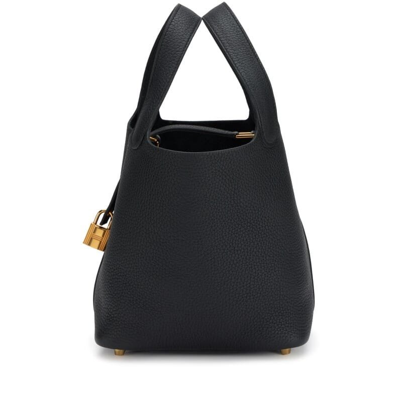 Cover-image-0-3.jpg Hermès Black Clemence Picotin Lock 18 Gold Hardware - Image 1