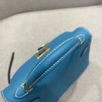 Hermès Mini Kelly Bleu Jean Epsom Gold Hardware