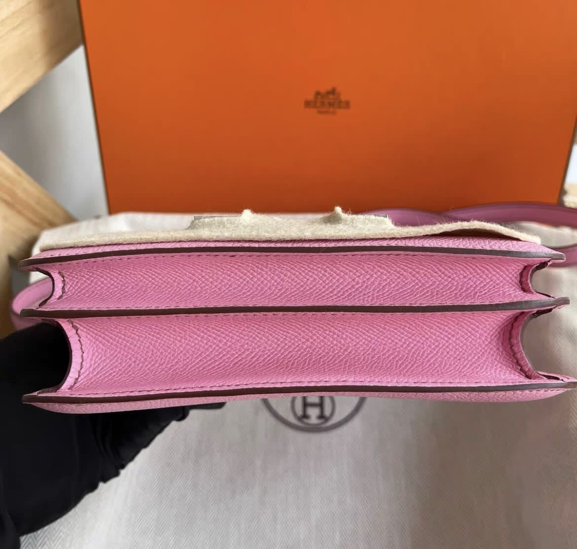 Hermes-Pink-Epsom-Leather-Mini-Constance-Bag-3.jpg Hermès Constance 18 Epsom Pink Palladium Hardware - Image 1