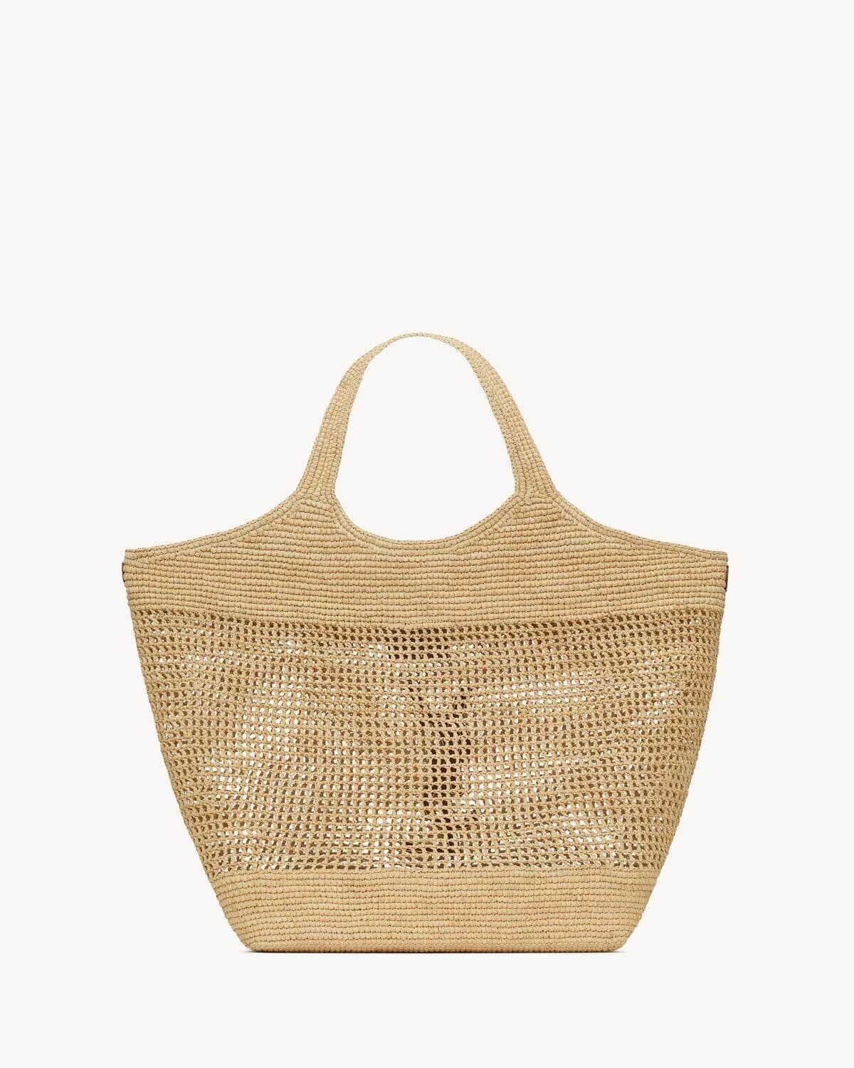 RL2JJ9D2-240OPOIK0AJN06WB0KYH.jpg SAINT LAURENT ICARE IN RAFFIA NATUREL AND BROWN GOLD - Image 1