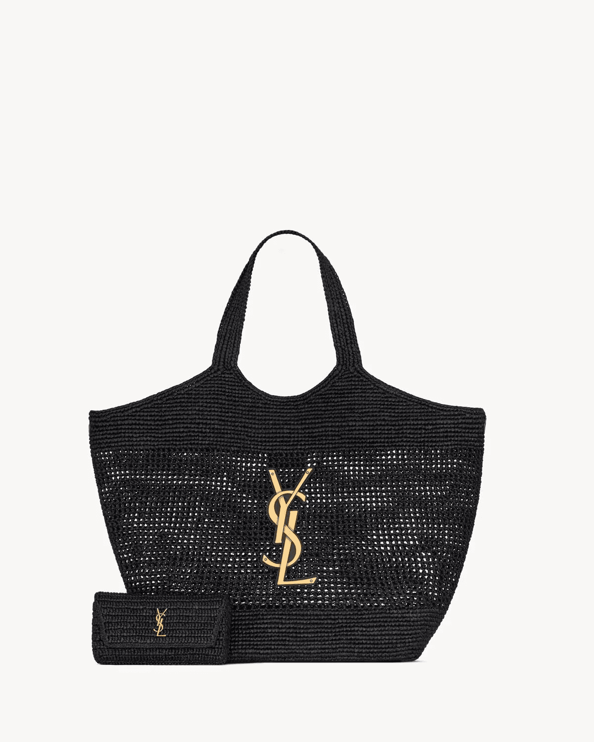 cbf31901f15770348247c3dc517a8077.png SAINT LAURENT ICARE IN RAFFIA - Image 1