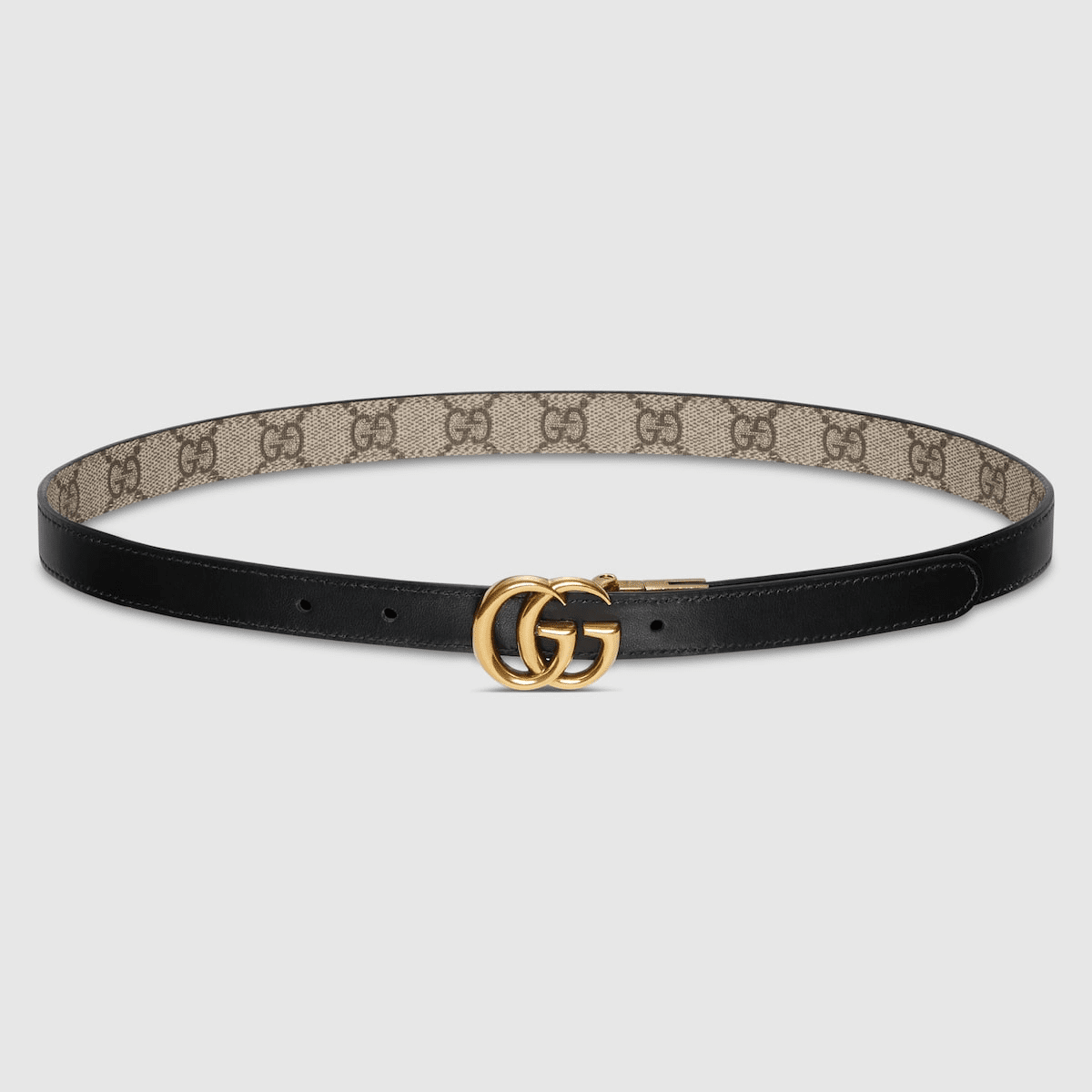 ddf31b59-3638-495e-90c7-de76f3315c26.png GUCCI Reversible GG Marmont thin belt - Image 1