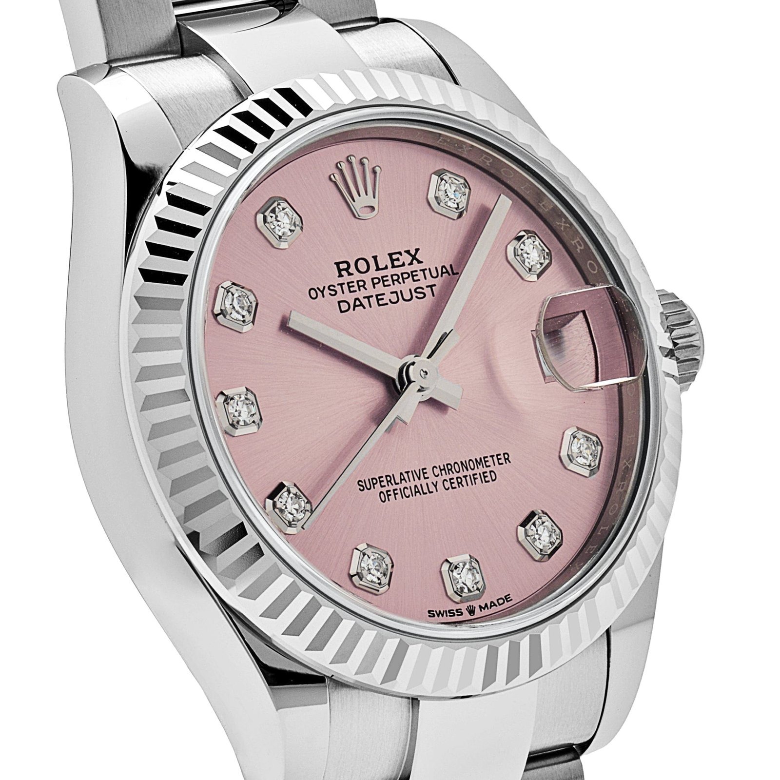 rolex-datejust-278274-stainless-steel-pink-diamond-dial-rolex-42610345574644.jpg Rolex Datejust 31 278274 'Ladies' Stainless Steel Pink Diamond Dial - Image 1