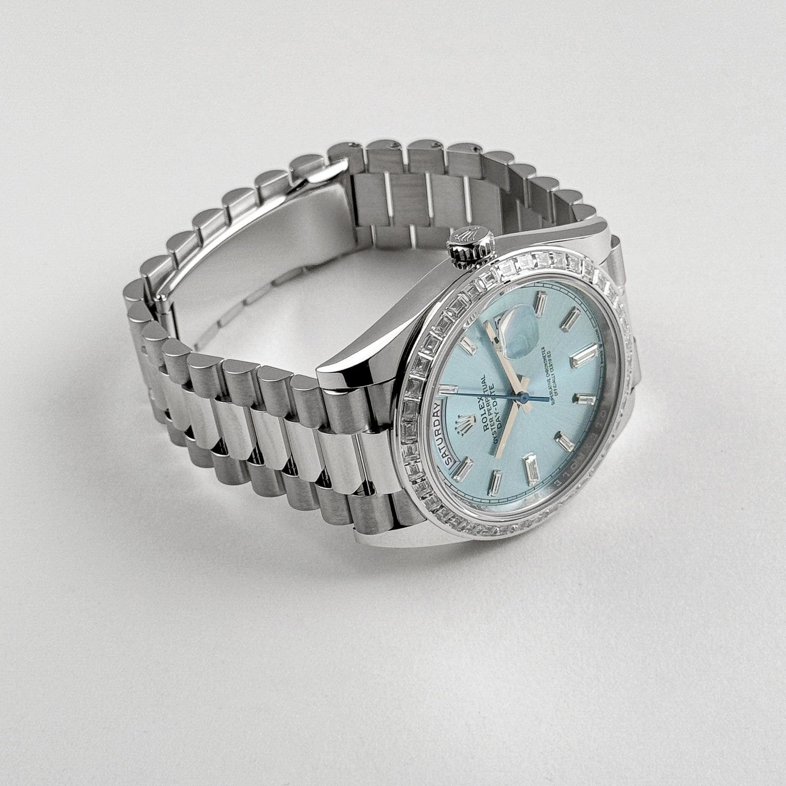 rolex-day-date-40-228396tbr-platinum-diamond-bezel-ice-blue-diamond-dial-2023-rolex-1176371764.jpg Rolex Day-Date 40 228396TBR Platinum Diamond Bezel Ice Blue Diamond Dial (2023) - Image 1