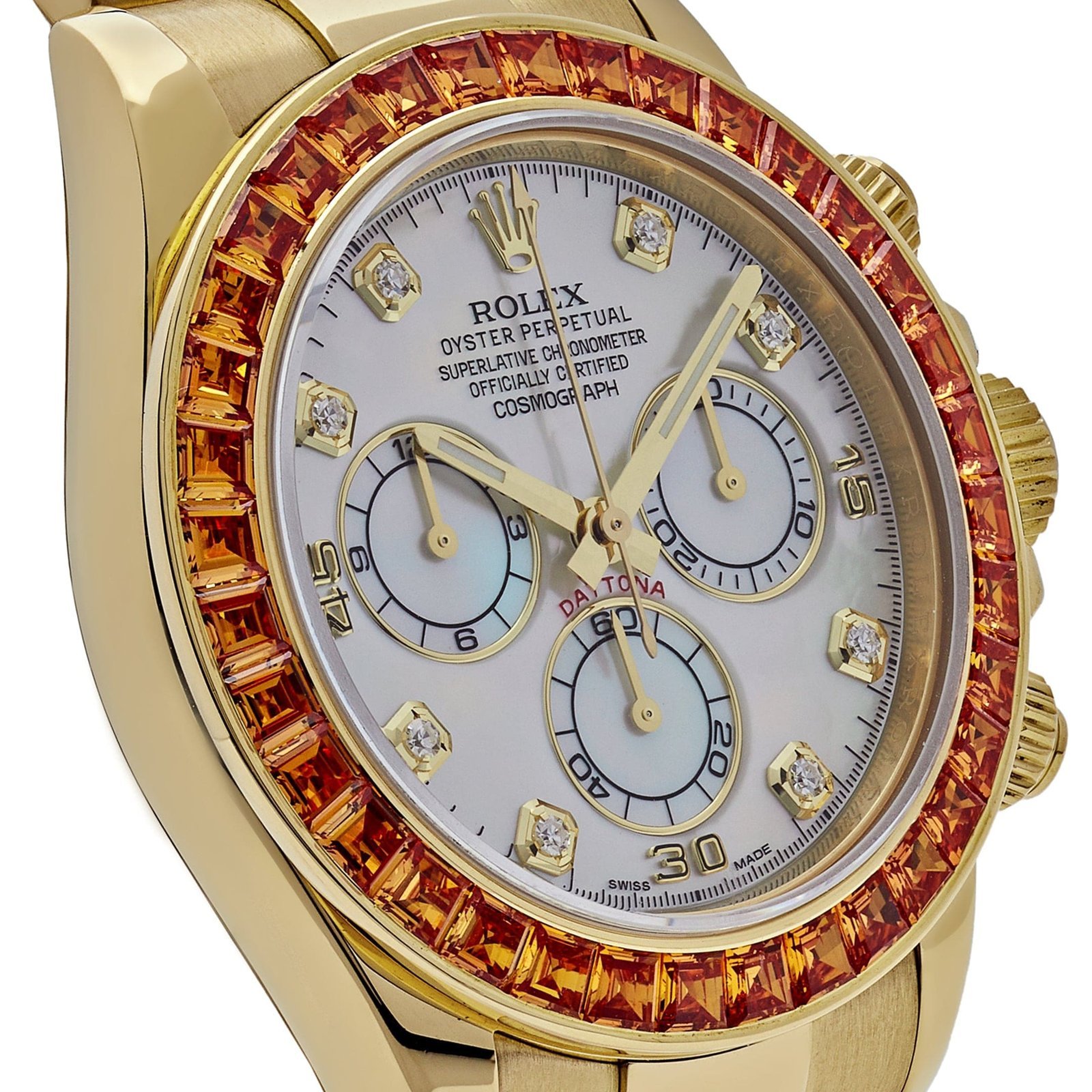 rolex-daytona-116578saco-yellow-gold-sapphire-bezel-mother-of-pearl-dial-2019-rolex-1125800413.jpg Rolex Daytona 116578SACO Yellow Gold Sapphire Bezel Mother Of Pearl Dial - Image 1