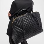 Saint Laurent ES Giant Travel Bag in Smooth Quilted Leather with Gold Hardware